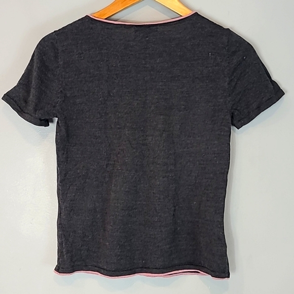 Tahari Wool Blend Knit Short Sleeve Sweater Top - Picture 4 of 6